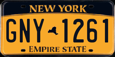 NY license plate GNY1261