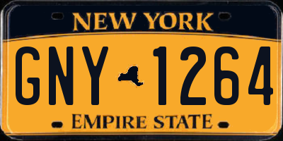 NY license plate GNY1264