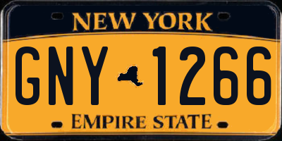 NY license plate GNY1266