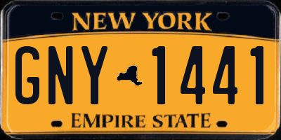 NY license plate GNY1441