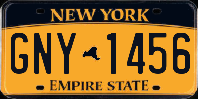 NY license plate GNY1456