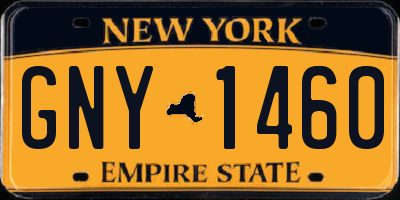 NY license plate GNY1460