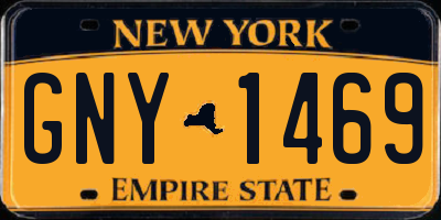 NY license plate GNY1469