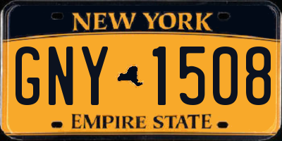 NY license plate GNY1508