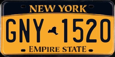 NY license plate GNY1520