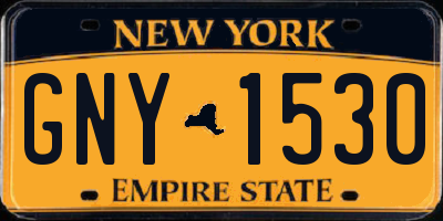 NY license plate GNY1530