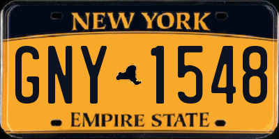 NY license plate GNY1548