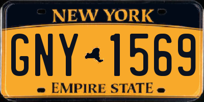 NY license plate GNY1569