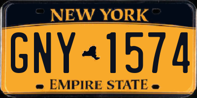 NY license plate GNY1574