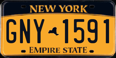 NY license plate GNY1591