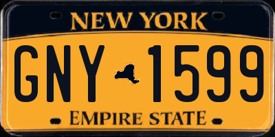 NY license plate GNY1599