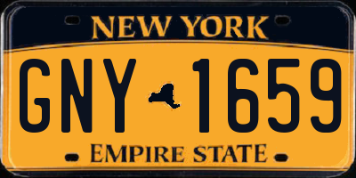 NY license plate GNY1659