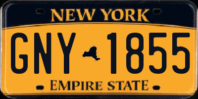 NY license plate GNY1855