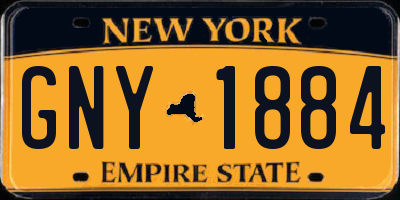 NY license plate GNY1884