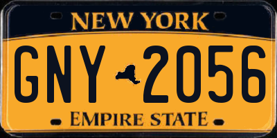 NY license plate GNY2056