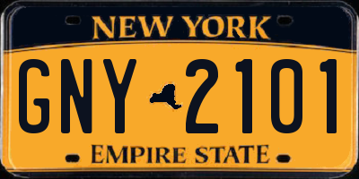 NY license plate GNY2101