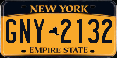 NY license plate GNY2132