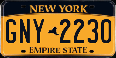 NY license plate GNY2230