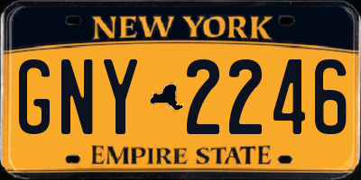 NY license plate GNY2246