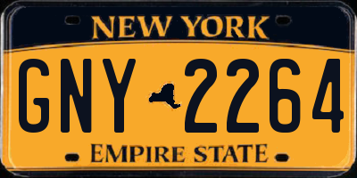 NY license plate GNY2264