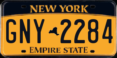 NY license plate GNY2284