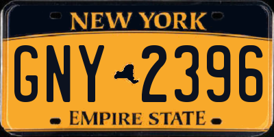 NY license plate GNY2396