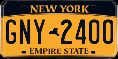 NY license plate GNY2400