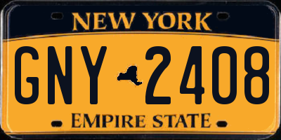 NY license plate GNY2408