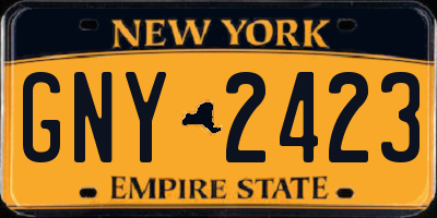 NY license plate GNY2423