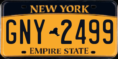 NY license plate GNY2499