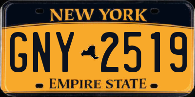 NY license plate GNY2519