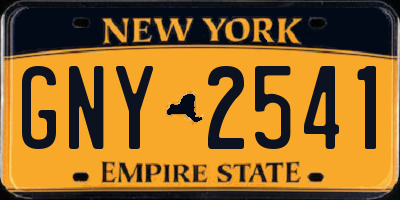 NY license plate GNY2541
