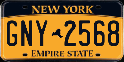 NY license plate GNY2568