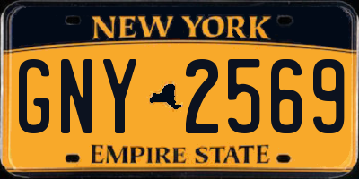 NY license plate GNY2569