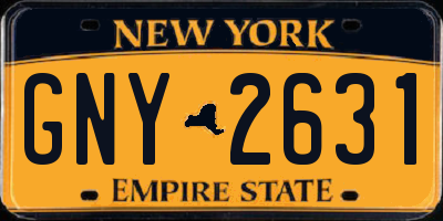 NY license plate GNY2631