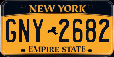 NY license plate GNY2682