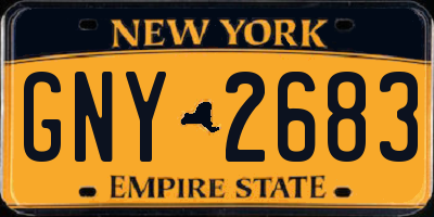 NY license plate GNY2683