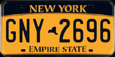 NY license plate GNY2696