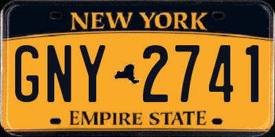 NY license plate GNY2741