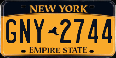 NY license plate GNY2744