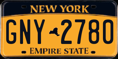 NY license plate GNY2780