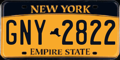 NY license plate GNY2822