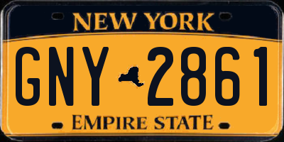 NY license plate GNY2861