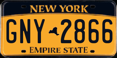 NY license plate GNY2866