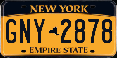 NY license plate GNY2878