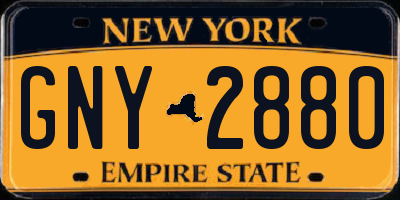 NY license plate GNY2880