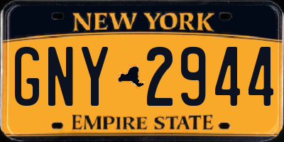 NY license plate GNY2944