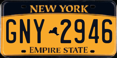 NY license plate GNY2946