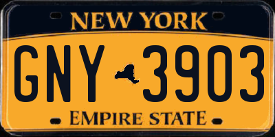 NY license plate GNY3903