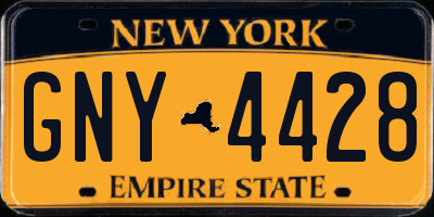 NY license plate GNY4428